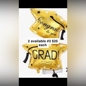 Gold Graduation Cap Balloons